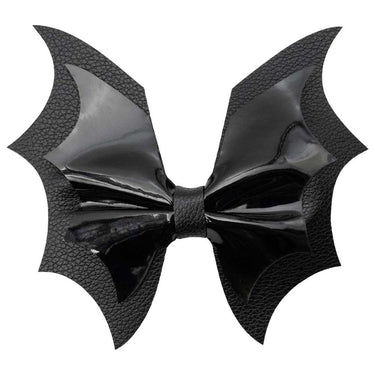 Batwing Black PVC Hair Bow - Kreepsville